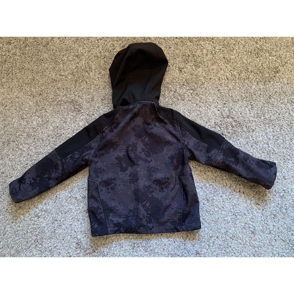 Snozu Jacket Boys Size 5/6 Black Full‎ Zip Hood Winter Coat